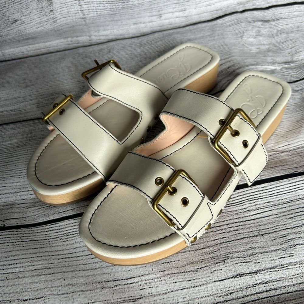 J. Crew Leather Double Strap Sandals size 9.5